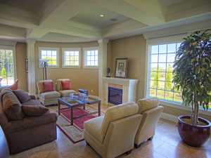 The great room of the Village Pointe makes personal time and entertaining enjoyable and easy.